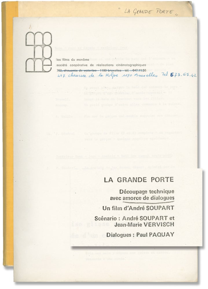 Book #147126] La Grande Porte (Original screenplay for an unproduced film). Andre Soupart, Paul...