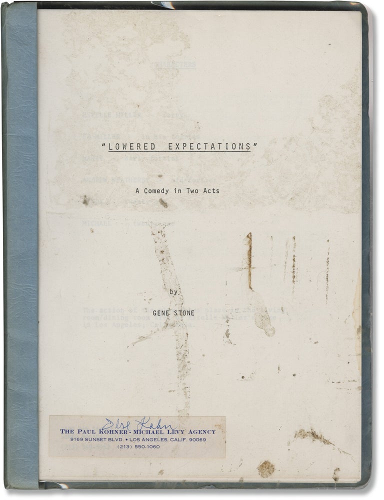 Lowered Expectations (Original script for an unproduced play