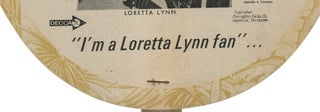 Original promotional "I'm a Loretta Lynn fan" paddle hand fan