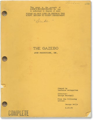 Book #147169] The Gazebo (Original screenplay for the 1959 film). George Marshall, George Wells,...