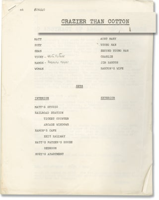 Book #147190] Bob Hope Presents the Chrysler Theatre: Crazier Than Cotton (Original screenplay...