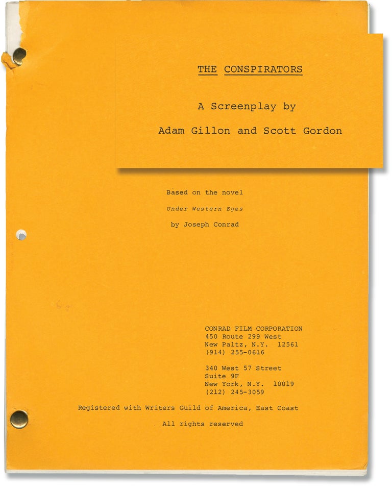 [Book #147262] The Conspirators. Joseph Conrad, Scott Gordon Adam Gillon, novel, screenwriters.
