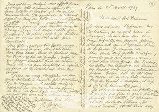 Book #147302] Archive of six handwritten letters by director George Méliès regarding his career...