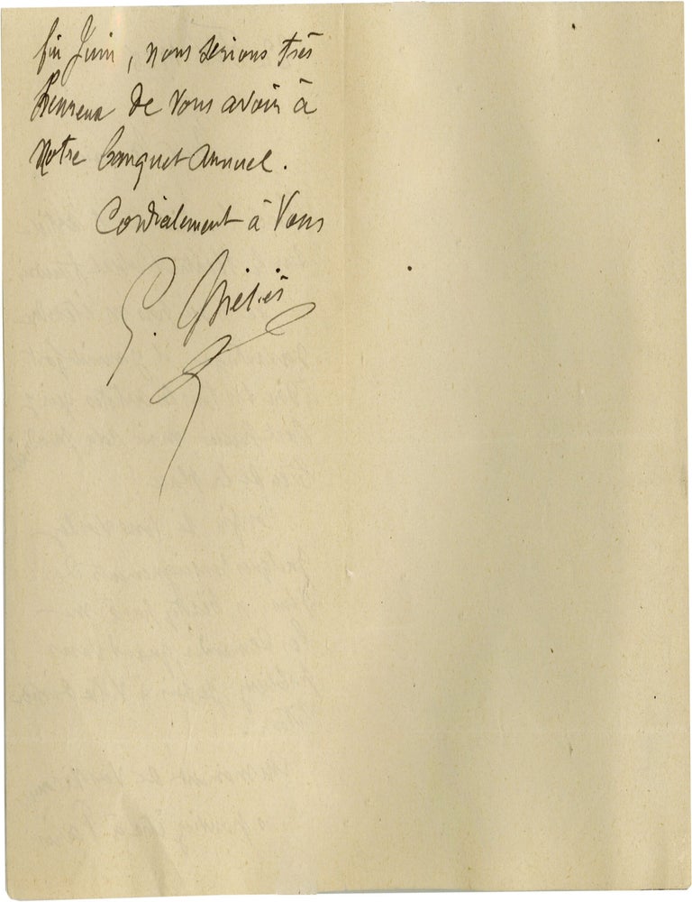 Archive of six handwritten letters by director Georges M&eacute;li&egrave;s regarding his career in the theater, cinema, and as a merchant, circa 1928-1932