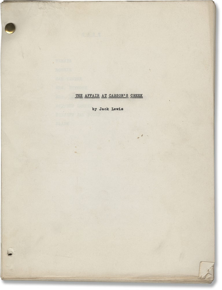 Book #147354] The Affair at Carson's Creek (Original manuscript for an unproduced television...