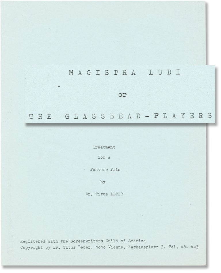 [Book #147395] Magistra Ludi: Die Glasperlenspieler [Master of the Game: The Glass Bead Game]. Hermann Hesse, Titus Leber, novel, screenwriter.