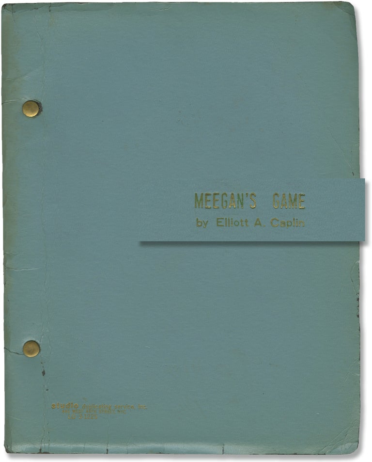 Book #147502] Meegan's Game (Original script for the 1982 play). Elliot Caplin, Paul E. Davis,...
