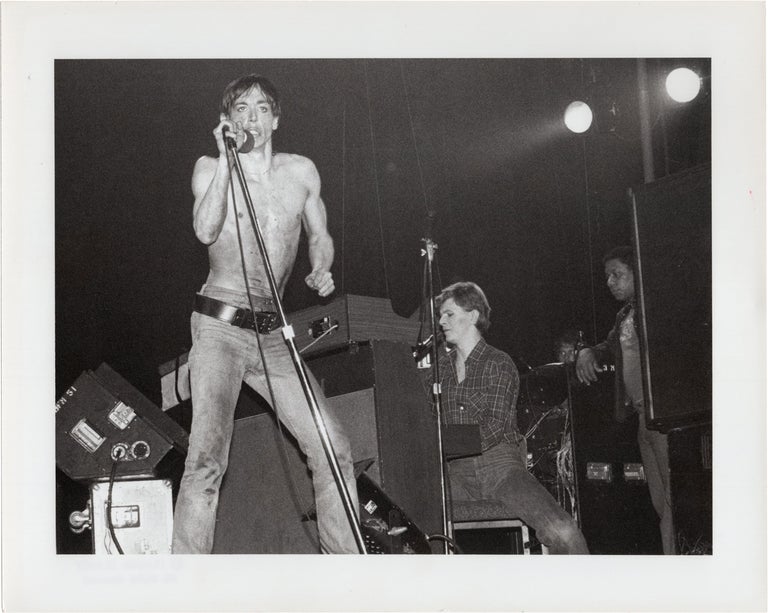 [Book #147945] Three original photographs of Iggy Pop and David Bowie, 1977. David Bowie Iggy Pop, Duana LeMay, subjects, photographer.