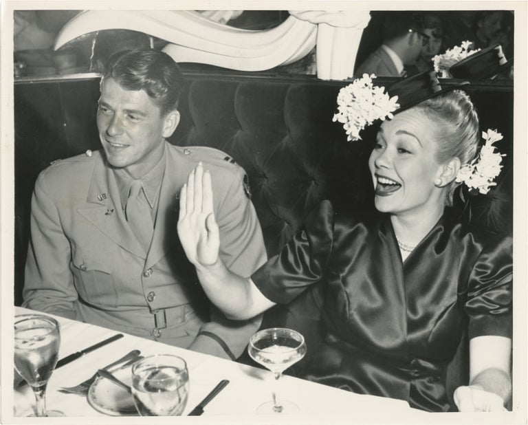 Book #148083] Original photograph of Ronald Reagan and Jane Wyman, 1945. Jane Wyman Ronald...