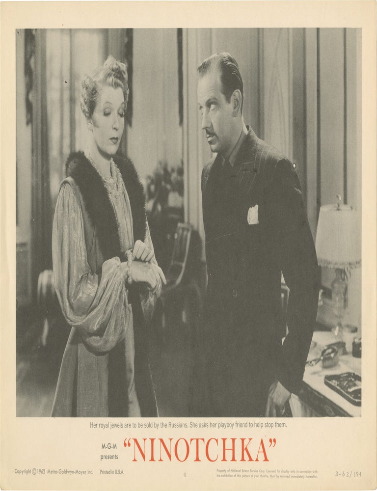 Book #148192] Ninotchka (Two lobby cards from the 1962 re-release of the 1939 film). Ernst...
