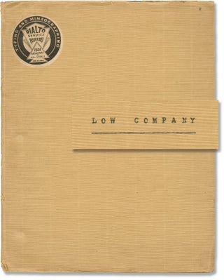 Book #148415] Low Company (Original script for an unproduced play). Daniel Fuchs, Allen Boretz,...