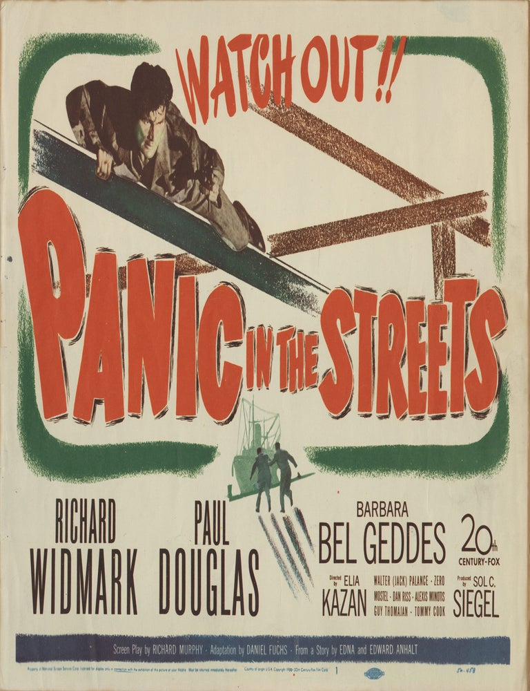 Book #148422] Panic in the Streets (Two original US lobby cards from the 1962 film noir). Elia...