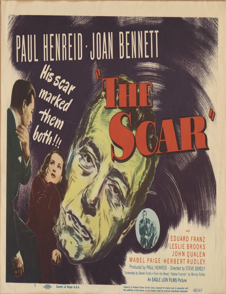 Book #148430] Hollow Triumph [The Scar] (Original lobby card for the 1948 film noir). Steve...