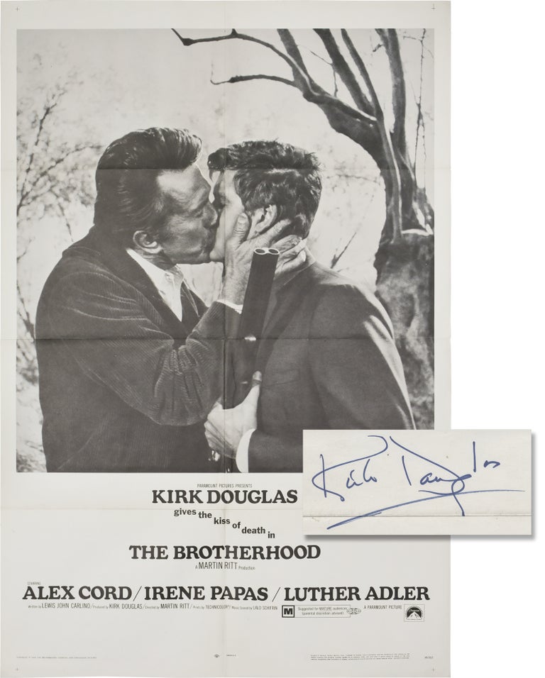 Book #148442] The Brotherhood (Original poster for the 1968 film signed by Kirk Douglas). Kirk...