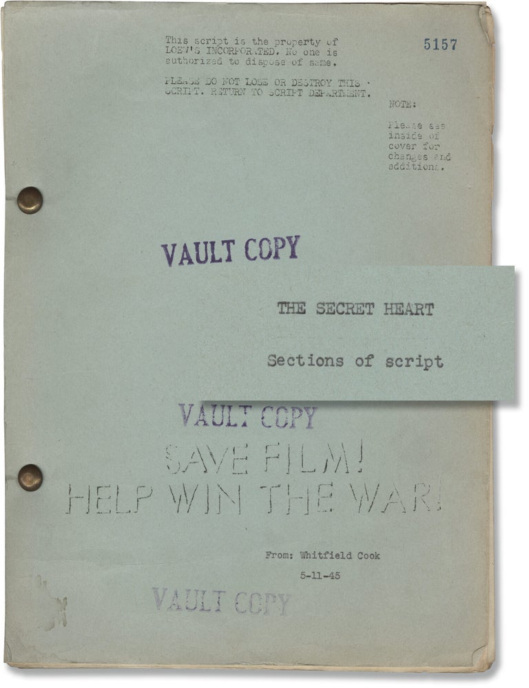 The Secret Heart (Original screenplay for the 1946 film