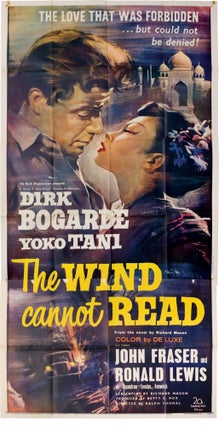 Book #148699] The Wind Cannot Read (Original three-sheet poster for the 1958 film). Ralph Thomas,...