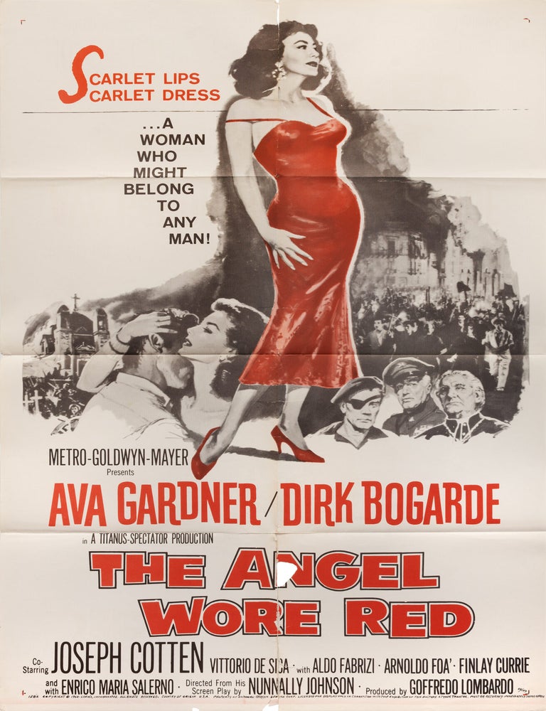 Book #149022] The Angel Wore Red (Original poster for the 1960 film). Nunnally Johnson, Bruce...