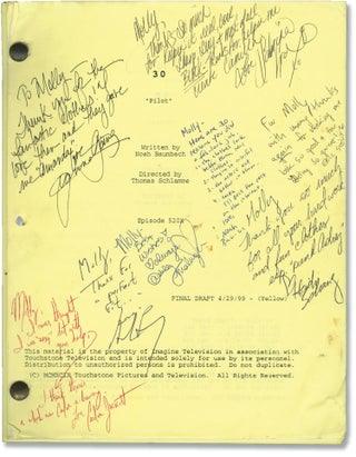 Book #149053] 30 (Original screenplay for the 2000 television movie, signed by cast and crew)....