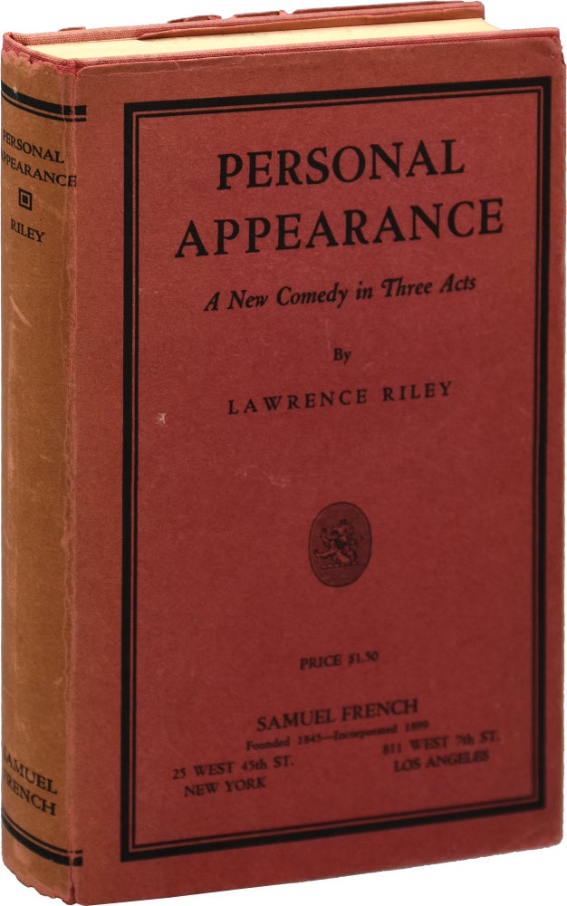 Book #149151] Personal Appearance (First Edition). Lawrence Riley