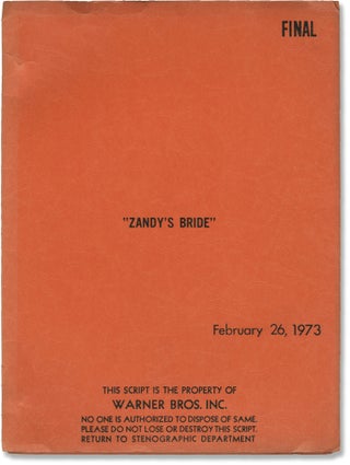 Book #149156] Zandy's Bride (Original screenplay for the 1974 film). Jan Troell, Lillian Bos...