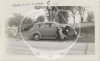 Archive of 59 original photographs of automobile accidents in the Minneapolis-St. Paul area, circa 1930s-1940s
