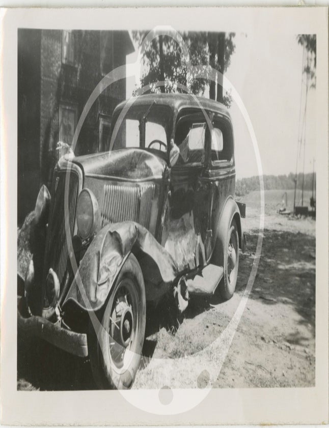 Archive of 59 original photographs of automobile accidents in the Minneapolis-St. Paul area, circa 1930s-1940s