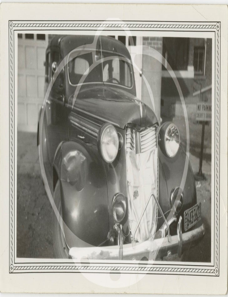 Archive of 59 original photographs of automobile accidents in the Minneapolis-St. Paul area, circa 1930s-1940s