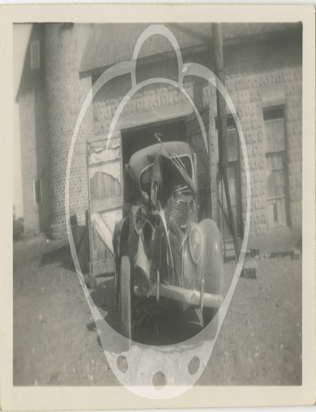 Archive of 59 original photographs of automobile accidents in the Minneapolis-St. Paul area, circa 1930s-1940s