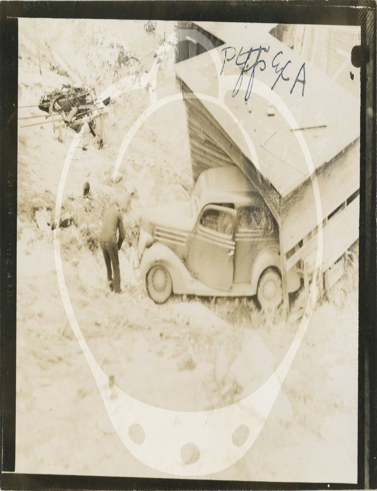 Archive of 59 original photographs of automobile accidents in the Minneapolis-St. Paul area, circa 1930s-1940s