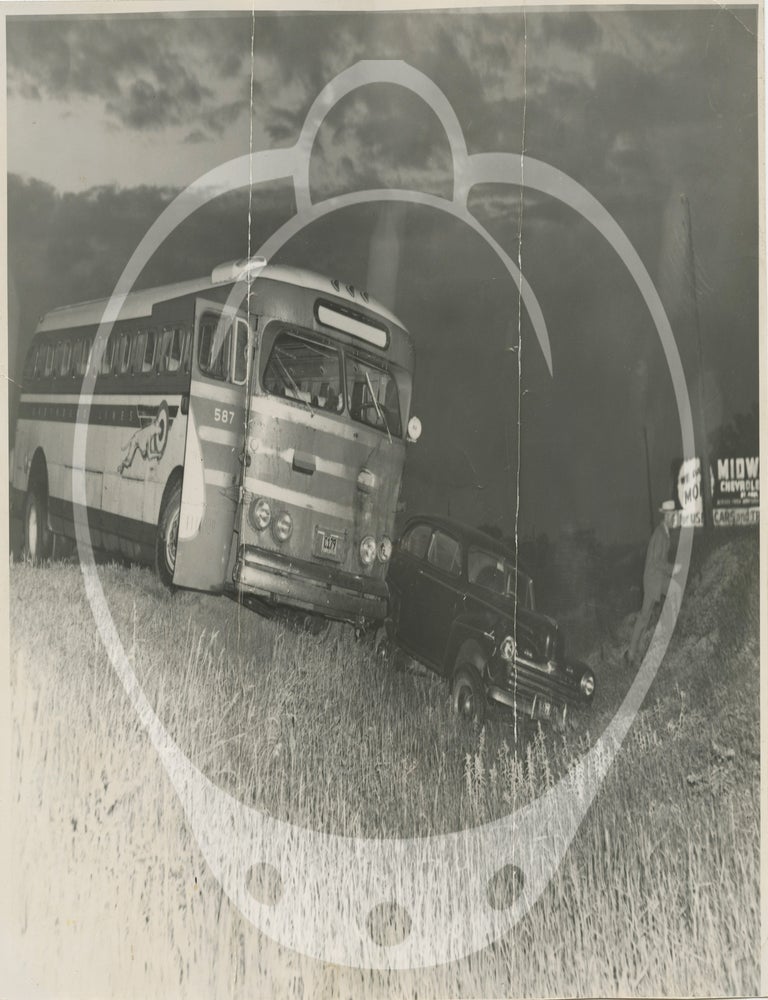 Archive of 59 original photographs of automobile accidents in the Minneapolis-St. Paul area, circa 1930s-1940s