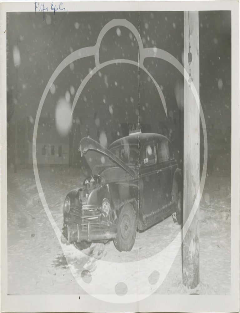 Archive of 59 original photographs of automobile accidents in the Minneapolis-St. Paul area, circa 1930s-1940s