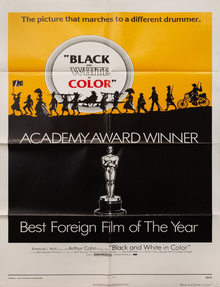 Black and White in Color (Original poster from the US release of the 1977 French film