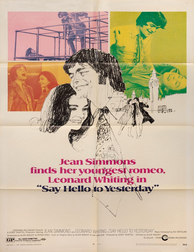 Book #149260] Say Hello to Yesterday (Original poster for the 1971 film). Alvin Rakoff, Peter...