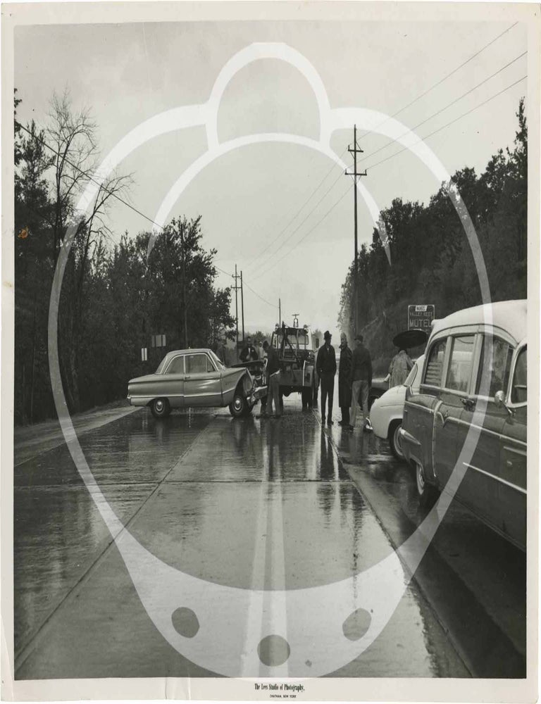 Archive of 48 original photographs of car accident scenes, 1961-1968