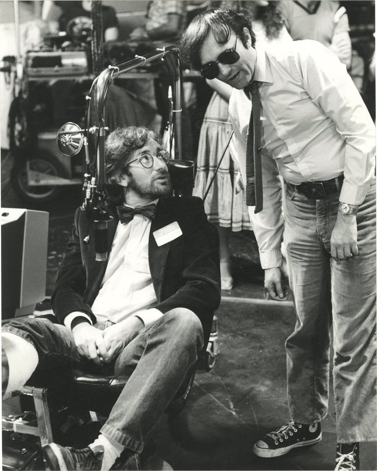 Book #149595] Gremlins (Original photograph of Joe Dante and Steven Spielberg on the set of the...