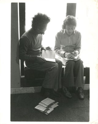 Book #149702] Original photograph of E.D. Berman and Tom Stoppard, circa 1970s. E. D. Berman Tom...