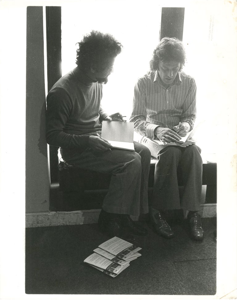 [Book #149702] Original photograph of E.D. Berman and Tom Stoppard, circa 1970s. E. D. Berman Tom Stoppard, subjects.