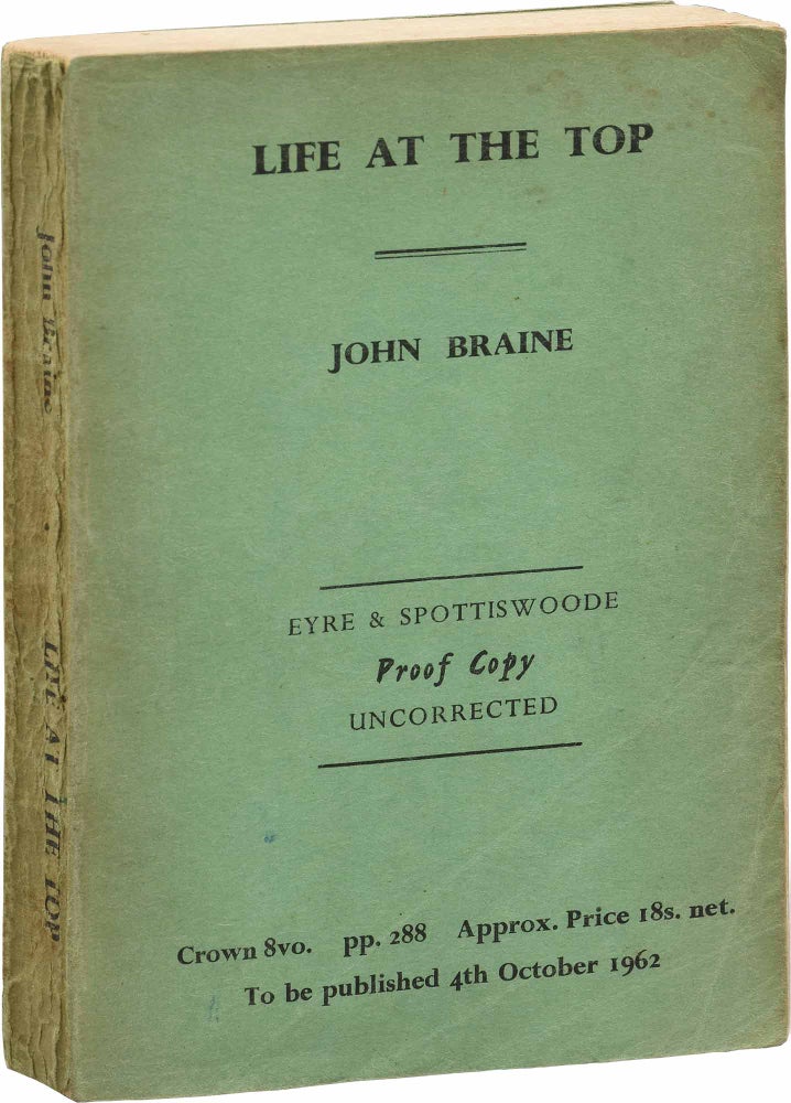 Book #149734] Life at the Top (UK Uncorrected Proof). John Braine