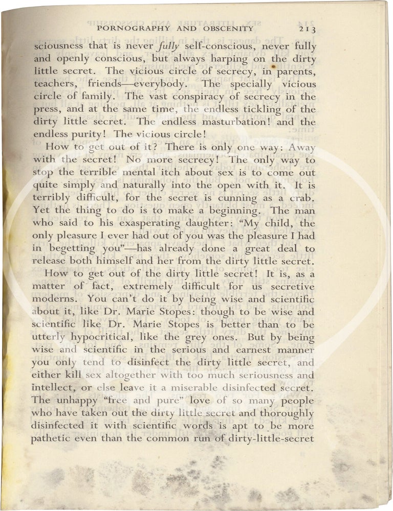 Sex, Literature, and Censorship