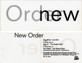 Book #149803] Low-Life (Original promotional sticker for the 1985 album). New Order