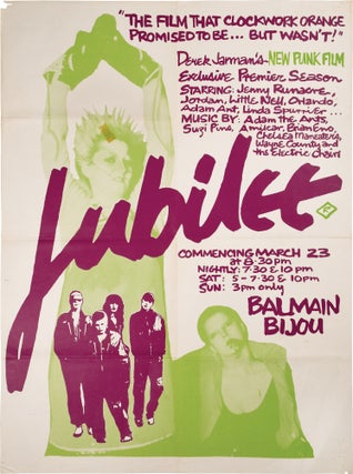 Book #149864] Jubilee (Original poster for a screening of the 1978 film). Derek Jarman, Nell...