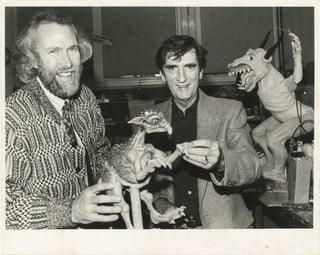 Book #149884] Original photograph of Jim Henson and Harry Dean Stanton, circa 1989. Jim, Henson...