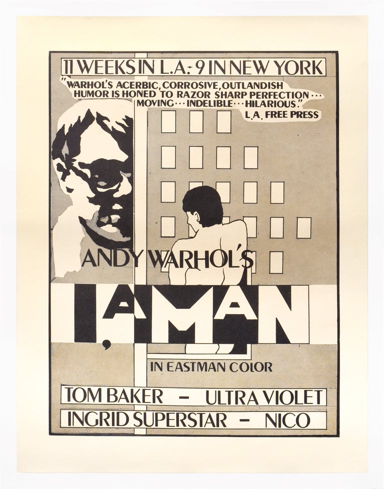 [Book #149896] I, a Man. Andy Warhol, Nico Paul Morrissey Tom Baker, Bettina Coffin, Ultra Violet, Ingrid Superstar, Valerie Solanas, director, starring.