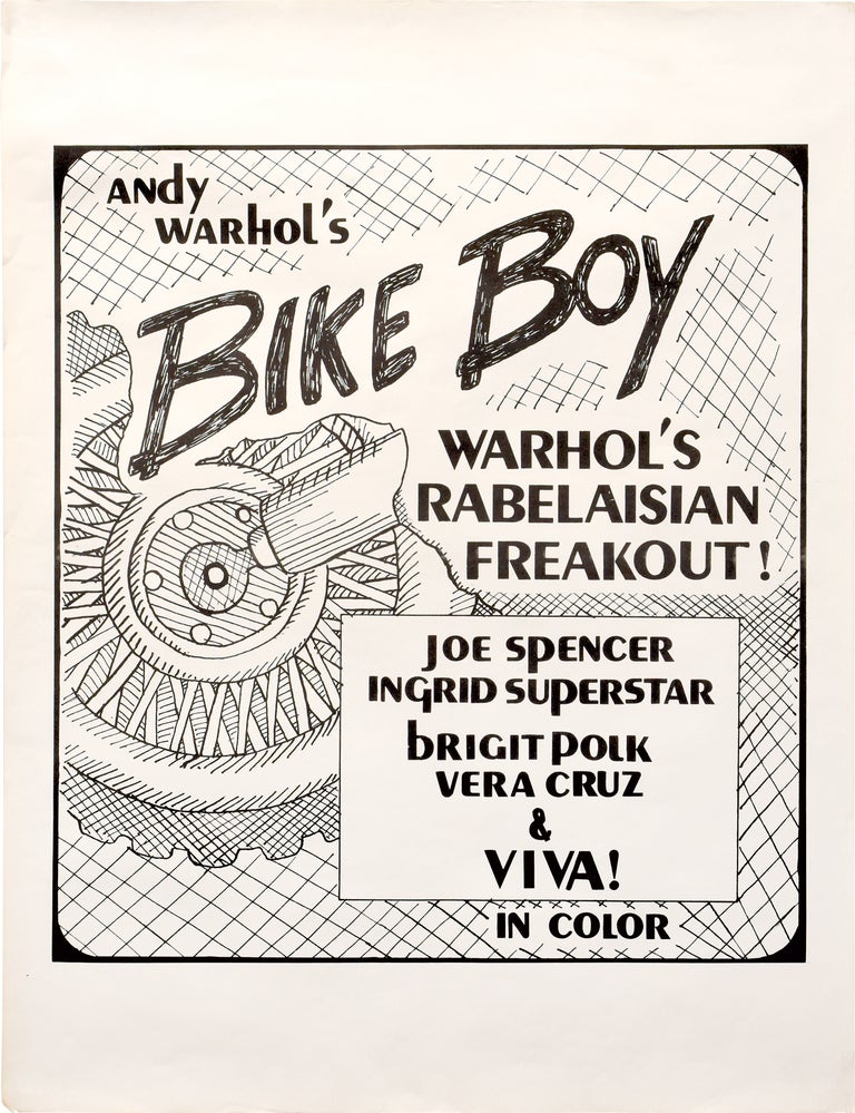 [Book #149909] Bike Boy. Andy Warhol, Brigid Berlin Joseph Spencer, Viva, Ingrid Superstar, screenwriter director, starring.
