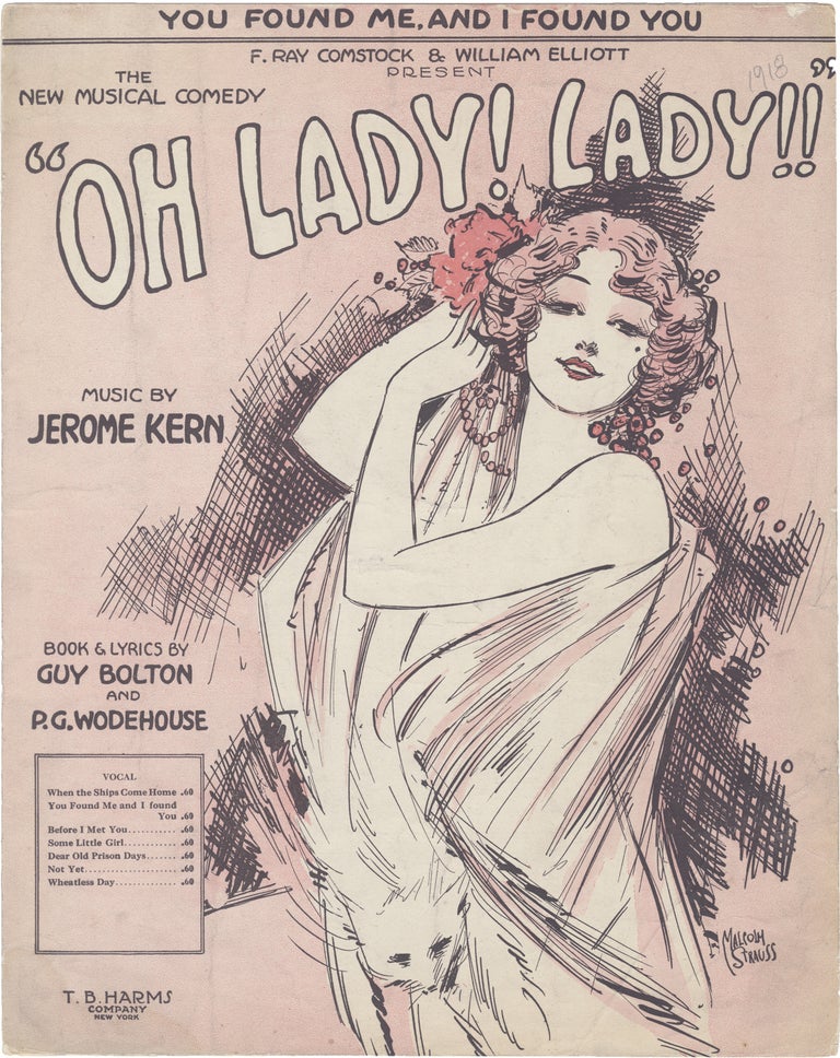 [Book #149911] Oh Lady! Lady!!: You Found Me and I Found You. P. G., Wodehouse Guy Bolton, Jerome Kern, lyrics book, music.
