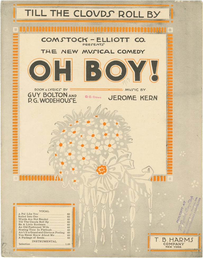Book #149912] Oh, Boy!: Till the Clouds Roll By (Vintage sheet music for the 1917 musical). P G....