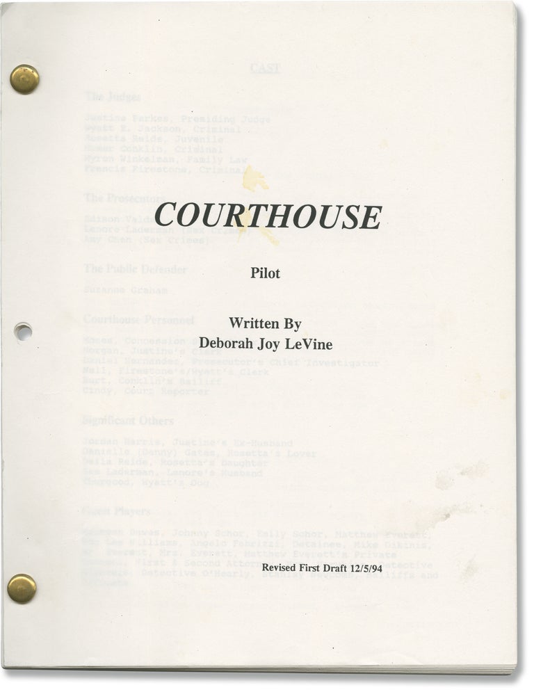 Book #149960] Courthouse (Original screenplay for the pilot episode of the 1995 television...