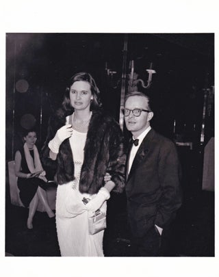 Book #149961] Truman Capote and Gloria Vanderbilt at the 54th Street Theatre, February 16, 1960....