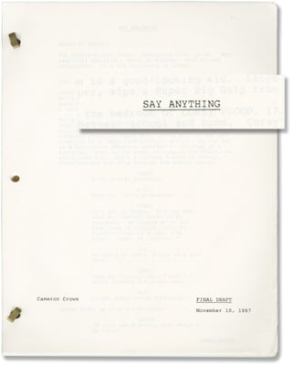 Book #150024] Say Anything... [Say Anything] (Archive of three screenplays for the 1989 film)....