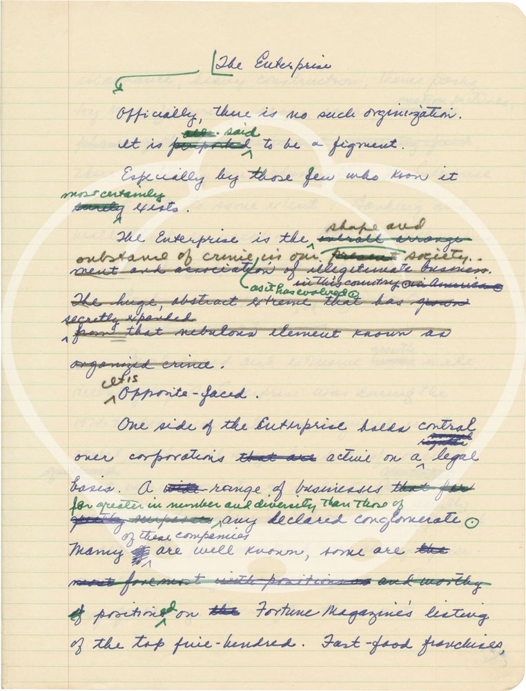 Archive of original typed and handwritten manuscripts and galleys for novels by Gerald A. Brown, 1960s-1990s